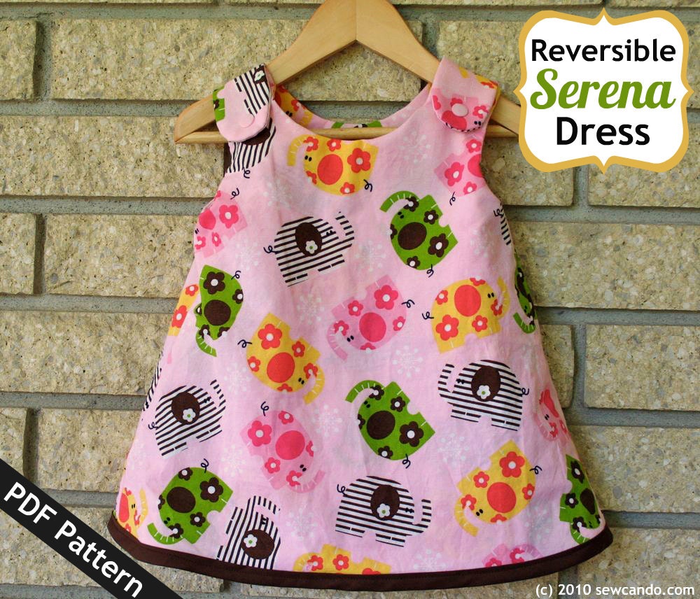 Sew Can Do Reversible Serena Baby Dress PDF Pattern