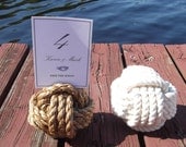 Nautical Wedding - 30 Nautical Rope Table Number Holders - Set of 30 wedding knots