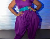 JIBRI Plus Size Sleeveless Jumpsuit (V Neck)