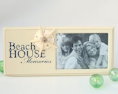 Beach Decor Seashell Frame - BEACH HOUSE MEMORIES Nautical Frame w Starfish & Sand Dollar