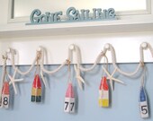 Nautical Decor Buoy & Starfish Garland - Beach Decor Buoy Garland, 6 Feet
