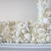 Beach Decor White Seashell Mirror -  Nautical Decor Shell Mirror, All White w Starfish & Pearls