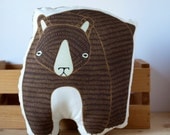 PRE-ORDER: Handmade Brown Bear Pillow