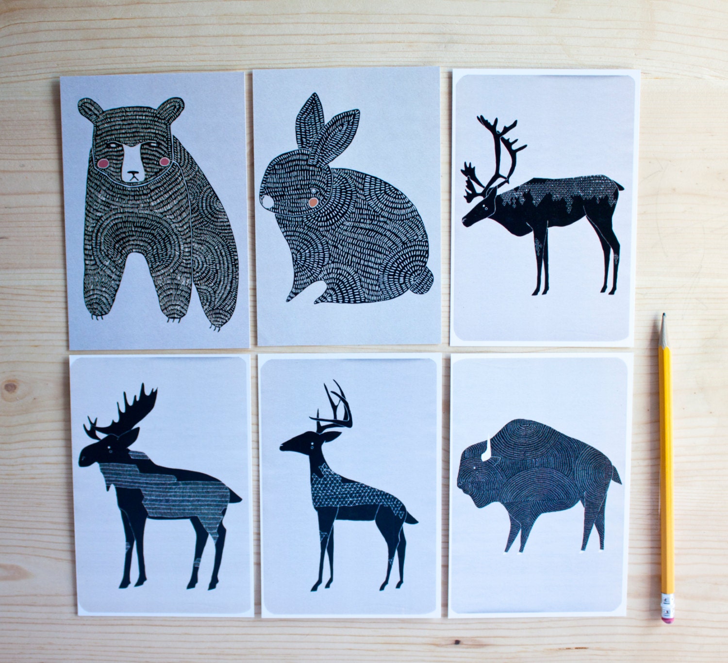 Neutral Animal Post Card Set