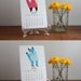 SALE 2013 Illustrated Little Foxes Calendar with Display Easel