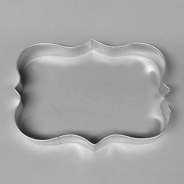 Plaque cookie cutter quatrefoil design personalize with names or sayings Made in USA