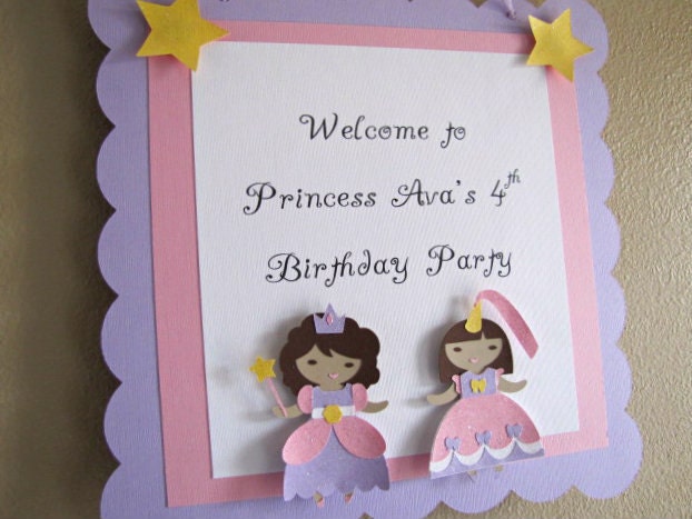 Princess Party Door Sign - Paige