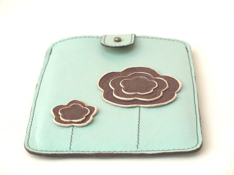 iPad MINI Case, Leather iPad Mini Case, ipad case, Mint Chocolate leather / JuneTrends /