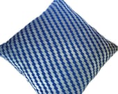 Ikat, Floor Pillow, Floor Cushion, 30"x30" (76cmx76cm), Blue, Gray