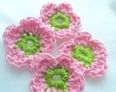 Petite Apple Blossom crochet flowers