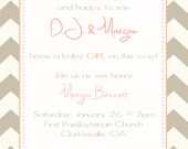 Butterfly Baby Shower Invitation Card - You Print - 4x6 or 5x7