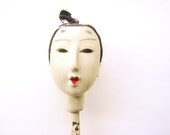 Vintage Japanese Doll Head Hina Matsuri Man Body Part  At Least 78 Years Old (D3)