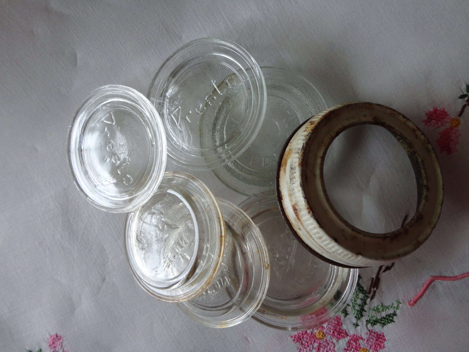 Mason Jar Glass Inserts for Metal Ring Covers