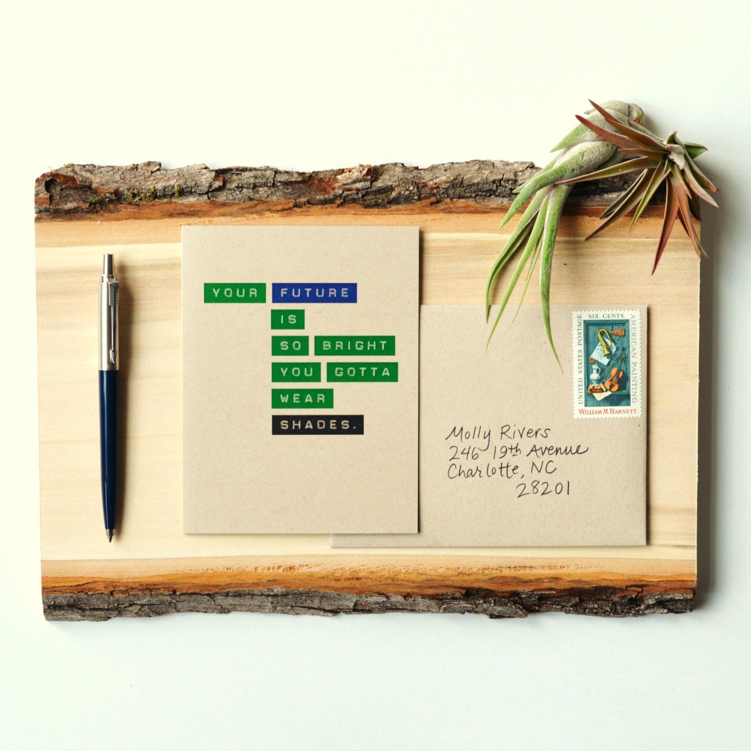 Graduation Card - Your Future Is So Bright You Gotta Wear Shades - Recycled Blank Greeting Card for Graduate