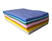 Assorted Pastel Acrylic Craft Felt  9 Inch x 12 Inch - 50 Sheets per pack