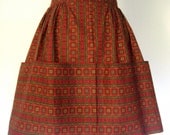 APRON Kitchen Pinafore Cook Chef Skirt Cover Vintage But NEW Cotton Chintz Print NWT