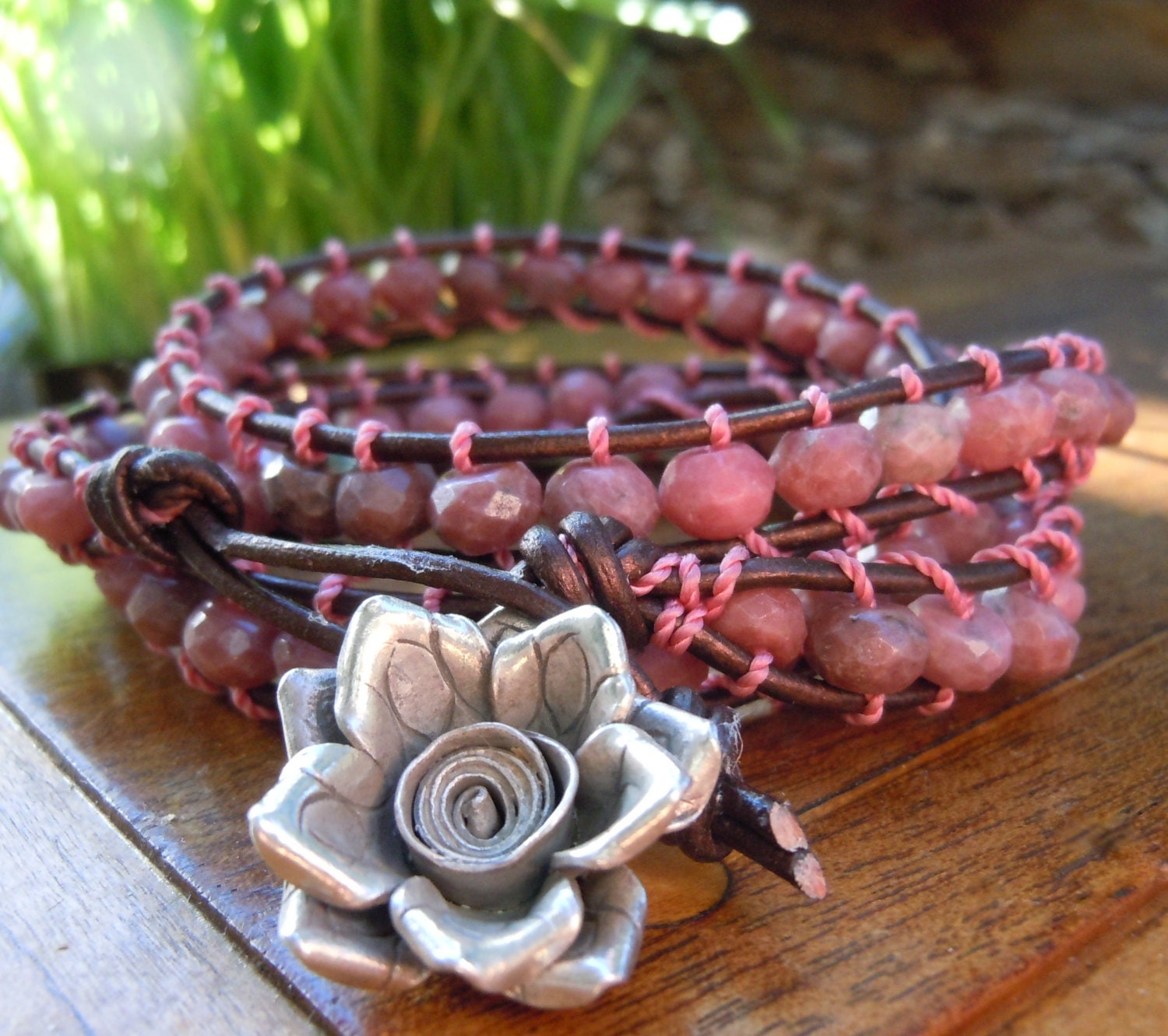 Leather wrap Chan Luu style bracelet