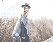 Hemp Art Cape with Brooch 'Lillooet Lake' Eco Friendly - One Size