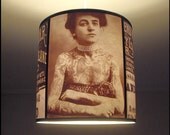 SALE - Vintage Tattoos pendant lamp shade lampshade - drum lamp shade, Tattooed Lady, tattoo, housewares, home decor