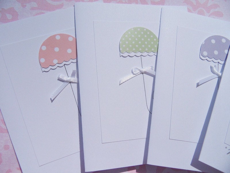 Baby Shower Cards - Baby Shower Thank You Cards - Baby Shower Invitations - Polka Dot Cards - Baby Wish Cards - PUCD