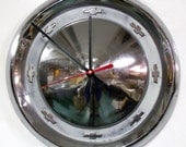 1956 Chevy Bel Air Wall Clock - 1955 Chevrolet Belair Hubcap Clock - 50's Classic Car Decor