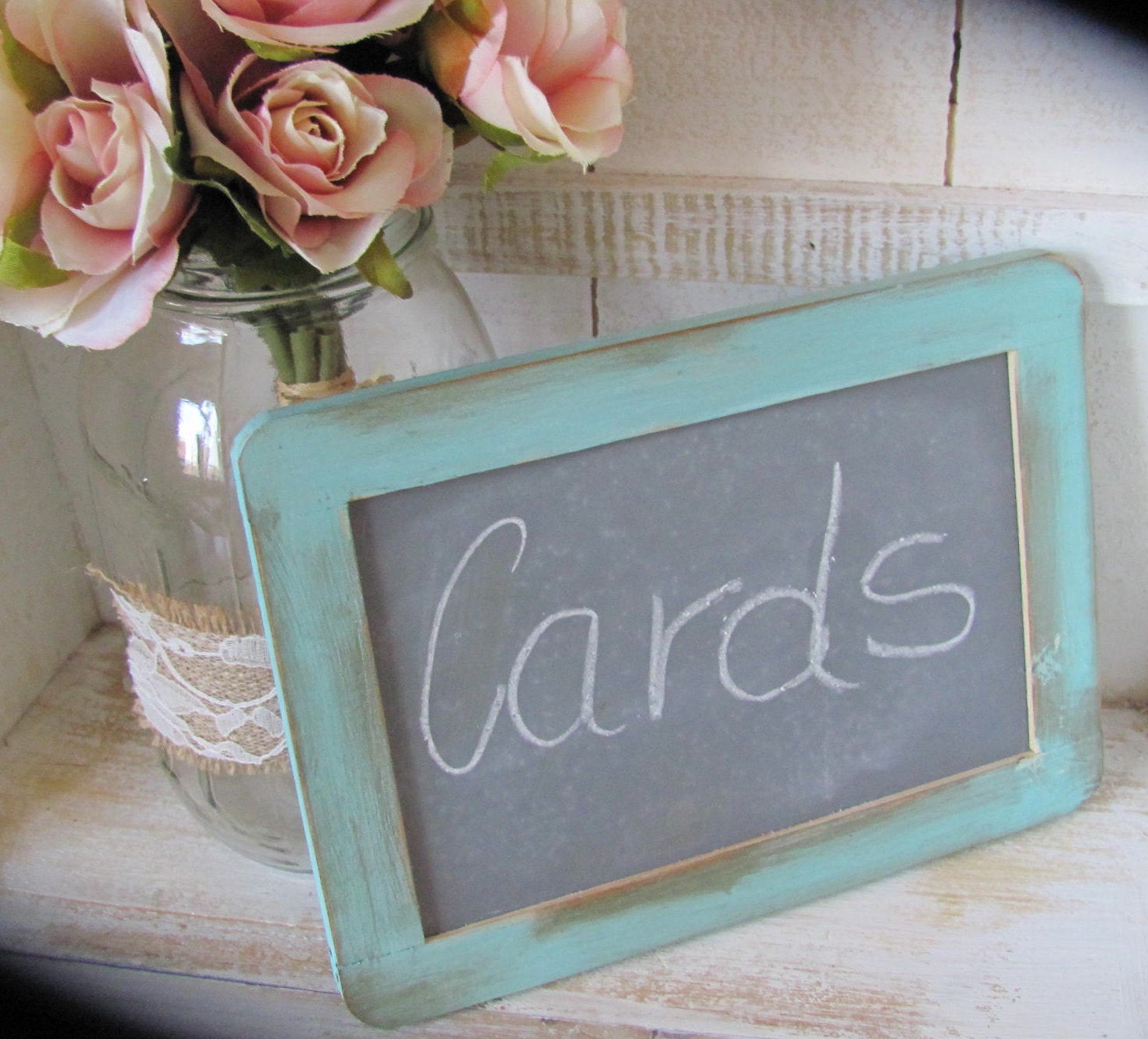 Chalk Board For Wedding  Sign - Wedding Card Sign