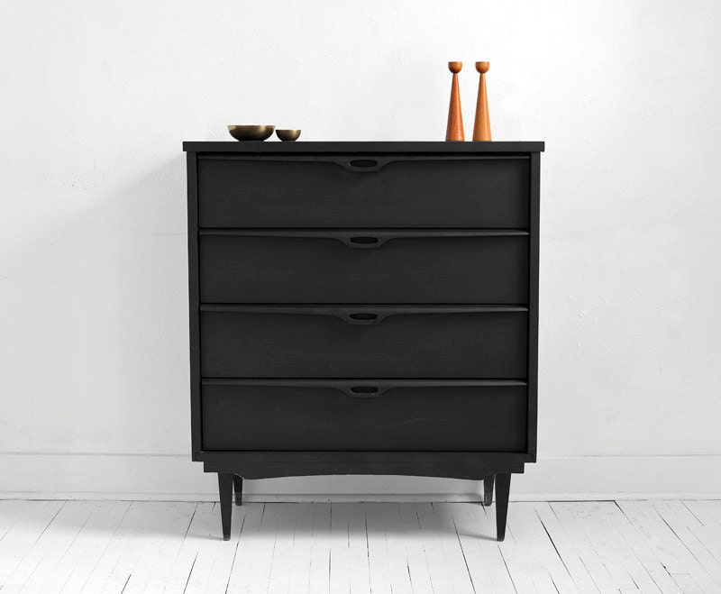 Mid Century Wood Dresser - Credenza, Modern, Retro, Cabinet, Tallboy