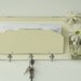 Buttermilk Cream...Mail Holder and Organizer Key Hooks  Mason Jar Shelf ..
