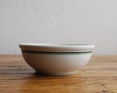 White Bowl Ironstone Shabby Chic Cereal
