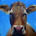 Cow Painting - Marie  - Print of an Original Acrylic Painting - 8x8