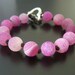 Pink Dragon Vein Boho Bracelet Chic Punk Gothic Gypsy Yoga Tribal Hippie Beach Summer Beaded Layering Stacking Wrap Black Bohemian Jewelry
