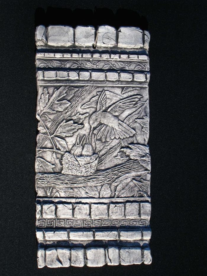Humming Bird Nest  Ceramic Pottery Animal Sculpture Tile