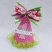 Watermelon Birthday Party Hat in Hot Pink, Lime Green and White Polka Dot