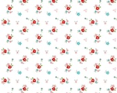 Little Red Riding Hood by Tasha Noel for Riley Blake, Floral in White, 1/2 Yard