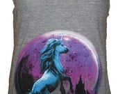 UNICORN Tank Top American Apparel Gray  or  Black,   XS   S   M    or    L