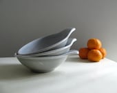 Russel Wright American Modern Granite Gray Lug Fruit Serving Bowls