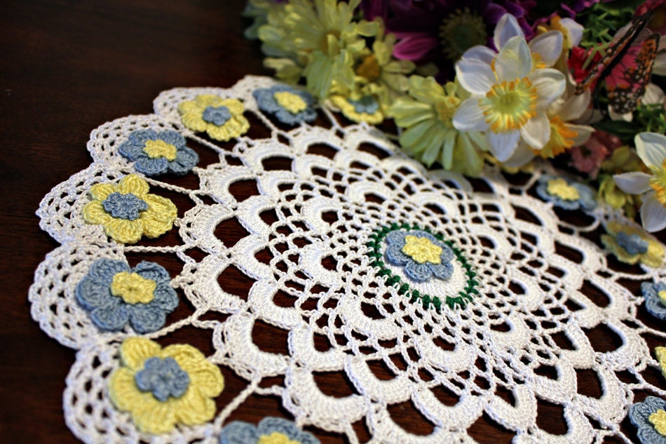 Spring Flowers Doily