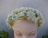 Antique Victorian Wax Flower Wedding Headpiece...Bridal...Steampunk...