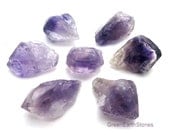 Four Amethyst Natural Crystal Tips
