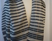 Vintage Black, Gray and Metallic Gold Shawl