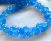 Blue Chalcedony Onion Briolettes, 8 inches, 6mm (12k27)