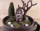 Needle Felted Teacup Chocolate Mug Tudor House Pincushion