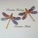 Rainbow Dragonflies Jewelry Components, Necklace Supply, Custom Earring Supplies, Embellishment, Exclusive Coloring