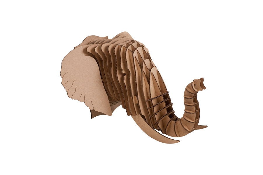 Micro- Eyan- Small Elephant Trophy- Brown or White
