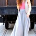 NEW Maxi Gray Chiffon Skirt , Custom Skirt, Bridesmaid Skirt , Made to Order , Tons of Colors