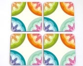 Coasters set of coasters mandala soft pastel coaster set bright rainbow colorful hostess housewarming gift idea for her mom mother