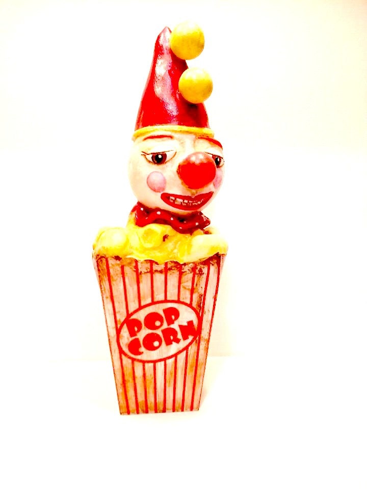 SALE enter SUMMER40 at checkout Clowning Around OOAK Sculpture by Halloween Fanatic Robert Brawley