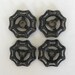 vintage faucet handles, garden faucet handles, 160A, valve handles, spigot handles, faucet knobs, black, group 160