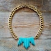Turquoise Thunderbird Bib Necklace 