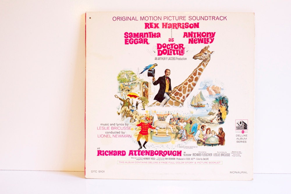 Vintage 1967 Doctor Dolittle Record Album